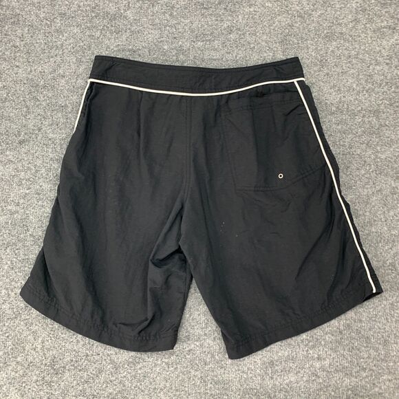 Vintage Ralph Lauren Board Shorts Mens S Small Black Nylon Drawstring Tie Beach - Picture 8 of 12